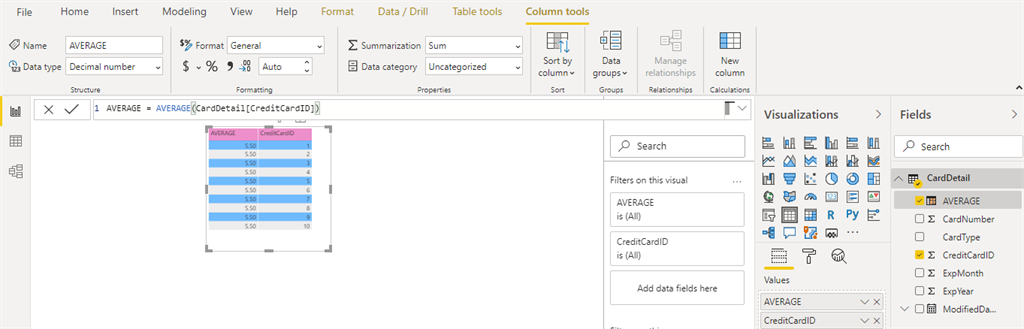 Aggregation DAX Functions In Power BI